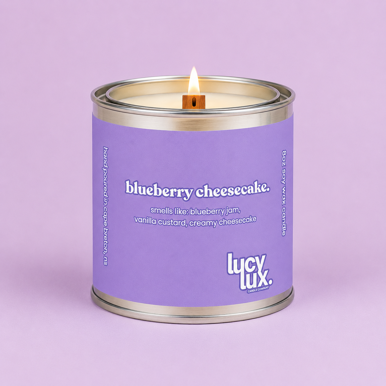blueberry cheescake 8oz candle